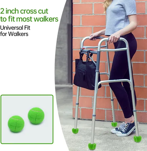 Vista 6 de Magicorange 4 pelotas de tenis precortadas para patas de muebles y protección del suelo, almohadillas de fieltro resistentes y duraderas