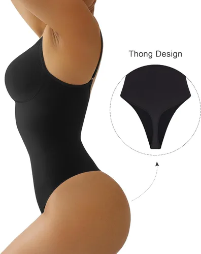 Vista 2 de SHAPERX Body moldeador para mujer, con control de abdomen, sin costuras, para moldear la cintura, compresión del cuerpo