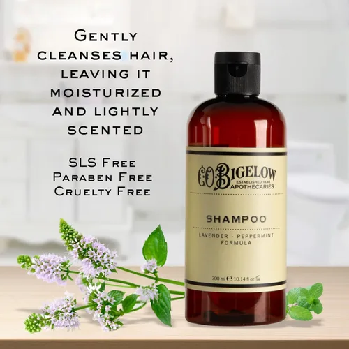 Vista 2 de C.O. Bigelow Champú de menta de lavanda, champú sin sulfato, lavado de cabello con aceites esenciales de lavanda y menta, 10.4 onzas líquidas