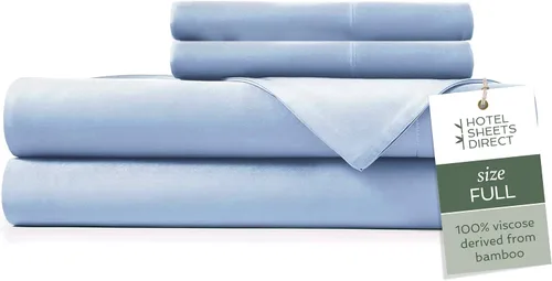 Vista 21 de Hotel Sheets Direct - Juego de sábanas 100% viscosa derivada de bambú tamaño individual - sábanas refrescantes con 1 funda de almohada