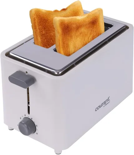 Vista 8 de Courant Tostadora de 2 rebanadas Cool Touch con ranuras extra anchas para pan, bagels y waffles con 6 ajustes de sombra ajustables, bandeja de migas