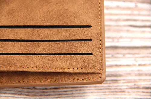 Vista 4 de TAUFE Men's Wallets, Men's Wallet Luxury Leather Solid Slim Small Wallets Men Leather Short Credit Card Holders Coin Purse Business Purses Male
