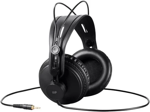 Monoprice - 116150 Auriculares modernos retro sobre la oreja con almohadillas ultra cómodas perfectas para dispositivos móviles, HiFi, y producción