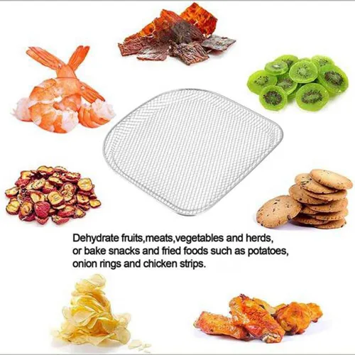 Vista 3 de Estante deshidratador apto para horno freidora de aire, chefman, estantes de flujo de aire, deshidrata frutas y carnes, accesorios para horno
