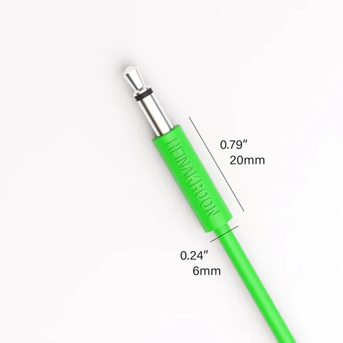 Vista 6 de Heinakroon Cables de conexión CV multicolores de perfil bajo en ángulo/recto de 0.138 in - NO para guitarras - Cables de conexión modulares
