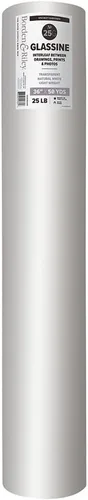 Vista 8 de Borden & Riley Rollo de papel glassine #25G, 25 libras, 12 pulgadas x 20 yardas por rollo, blanco, 1 rollo cada uno (25GR122000)