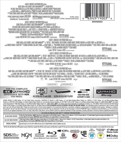 Vista 3 de James Bond: The Daniel Craig 5-Film Collection (4K Ultra HD + Blu-ray) [4K UHD]