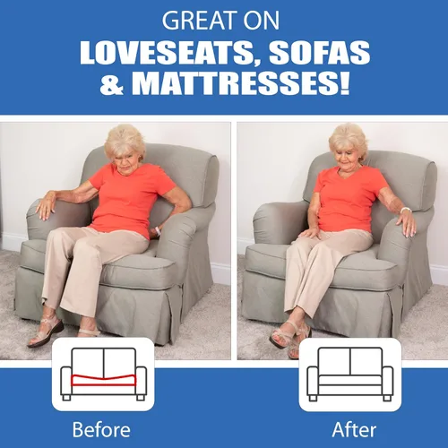 Vista 6 de Furniture Fix Steel para silla, sofá, sofá biplaza, colchón o cojín de sofá, soporte de asiento ajustable antideslizante supercómodo, prolonga