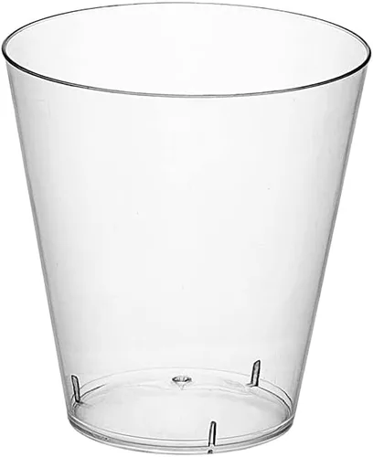 Party Essentials Disposable Hard Plastic Shot Shooter Glasses |Tasting Cups, 100-Count, 2-Ounce Clear