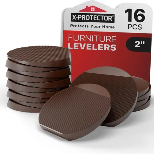 Vista 8 de Niveladores para muebles X-Protector - 30 piezas de 5 cm - Cuñas de goma negras para nivelar - Pies niveladores para muebles multiusos para evitar