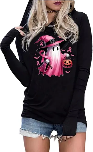 Vista 16 de Susongeth Halloween Sanderson Sisters - Sudadera con capucha para mujer, diseño de Hocus Pocus, de manga larga, ligera, sin botones Negro