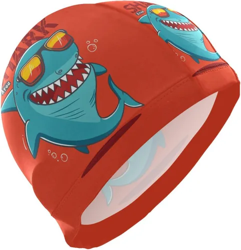 Vista 8 de Gorra de natación unisex para adultos, diseño divertido creativo de poliéster