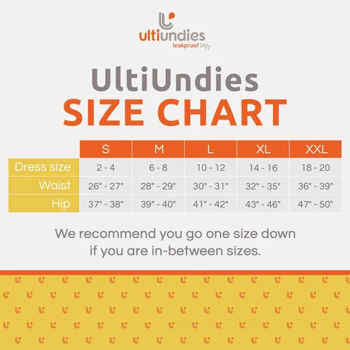 Vista 8 de UltiUndies Bikini Modal - Ropa interior para incontinencia para mujer, bragas reutilizables a prueba de fugas con absorción de luz, para protección
