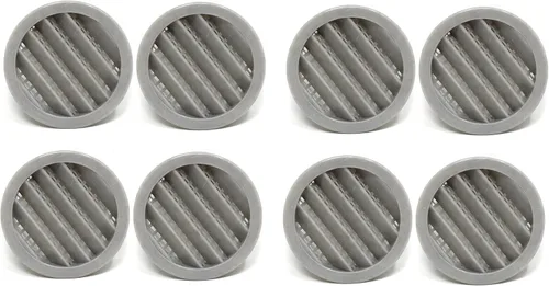 Vista 14 de JSP Manufacturing - Rejilla de ventilación de 3" redonda de plástico para soffit, pantalla para reptiles, rejilla de ventilación (12, Blanco)