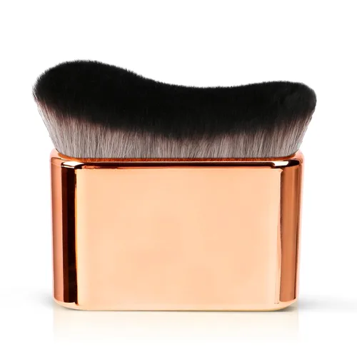 UNIMEIX Brocha autobronceadora para protección solar, cepillo de maquillaje corporal, aplicador de mezcla Kabuki, cepillo de belleza para Dorado