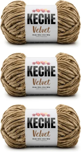 Vista 27 de Hilo de terciopelo Keche para crochet, suave chenilla voluminosa para bebé, manta Amigurumi, 100 gr (121 m) - Blanco