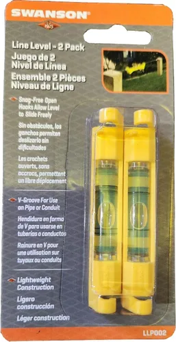 Vista 2 de Swanson Tool Co LLP002 - Paquete de 2 niveles amarillos, incluye un vial de paso de 2 anillos y un nivel de línea de 1 anillo