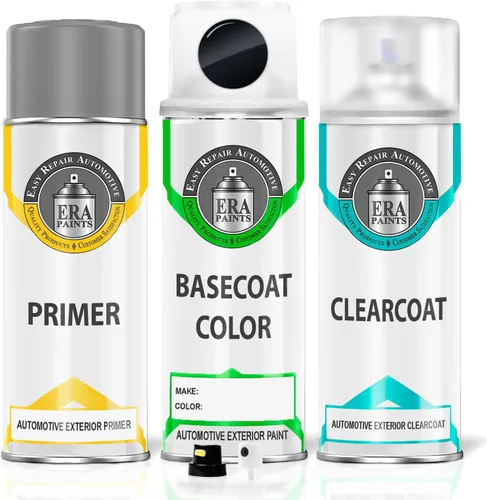 Vista 15 de ERA Paints 17V/DV/DW - Panther Black Pearl para MAZDA Exact Match Automotriz Pintura en aerosol - Kit esencial 2K