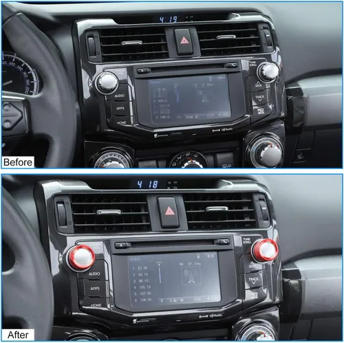 Vista 7 de 2 piezas de botón de control de sonido de volumen de audio Cubierta de botón de interruptor giratorio para Toyota 4Runner 2010-2023 (rojo)