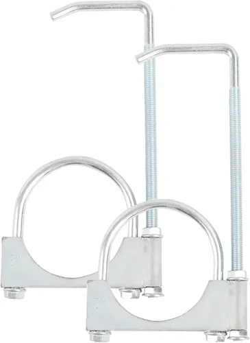 Vista 7 de Abrazadera de escape con colgador para tubo de 2 pulgadas, abrazadera universal en suspensión de escape - 2