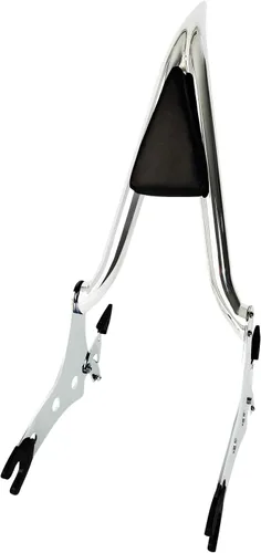 Vista 3 de Barra Sissy cromada de 29" con almohadilla trasera de respaldo para pasajero compatible con accesorios Indian Chieftain Roadmaster Springfield