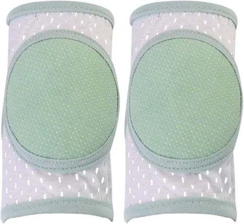 Vista 5 de EXCEART Rodilleras antideslizantes para bebés y niños pequeños rodilleras ajustables protector de gateo verde rodilleras para niños pequeños