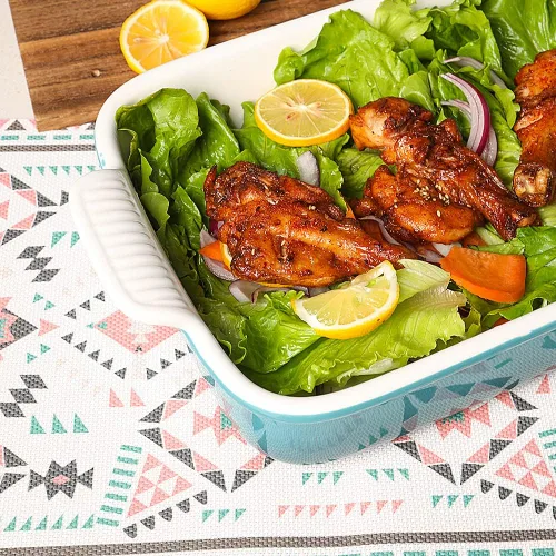 Vista 3 de Sweejar Plato de cerámica para hornear, cazuela para horno, bandeja rectangular para lasaña profunda de 9 x 13 pulgadas, utensilios para hornear