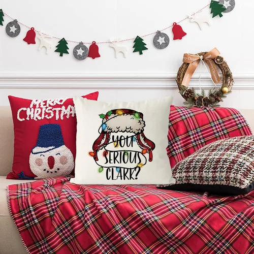 Vista 5 de GAGEC Fundas de almohada de Navidad de 18 x 18 pulgadas, almohadas de vacaciones de Navidad, fundas de almohada de invierno, decoración del hogar