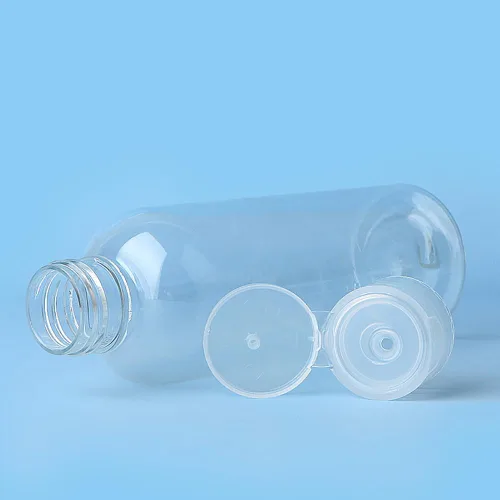 Vista 3 de 8 botellas de viaje de plástico de 3.4 fl oz, recipiente dispensador transparente vacío, botella de líquidos recargables con tapa abatible