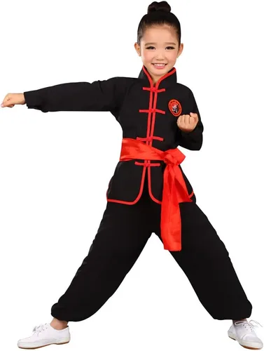 Ropa de Kung Fu para niños, uniformes tradicionales de Tai Chi para niños y niñas, traje de manga larga con alas de arte marcial chino