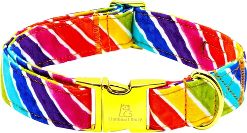 Vista 46 de Lionheart glory Collar de perro azul collar de verano para perro, collar de fiesta para perros machos o niñas, collares ajustables suaves