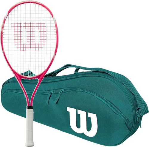 Vista 8 de Wilson Serena Pro Lite - Raqueta de tenis con una bolsa de tenis Advantage II y 1 lata de pelotas de tenis rosadas