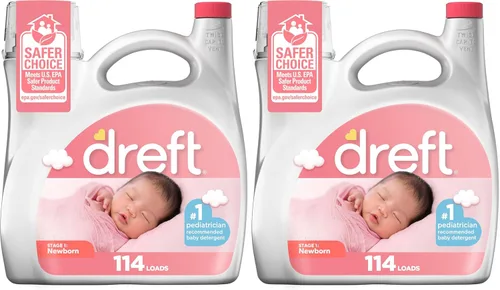 Vista 18 de Dreft Stage 1: Detergente líquido para bebés recién nacidos, suave para pieles sensibles, compatible con HE, 114 cargas