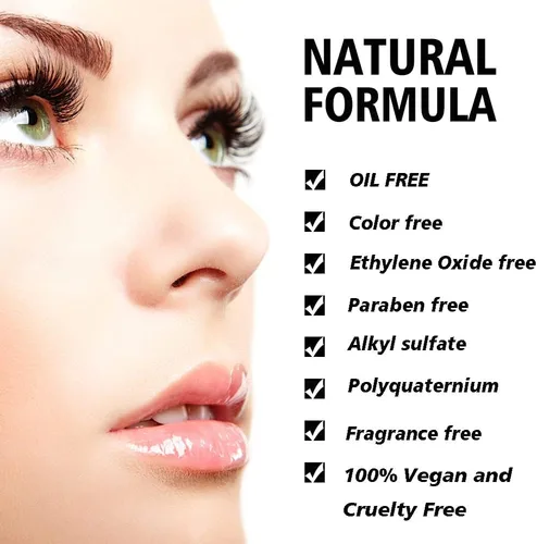 Vista 3 de Mererke_Pretty Champú para extensión de pestañas 50 ml + cepillo - Limpiador espumoso para párpados - Libre de parabenos y sulfatos sensibles