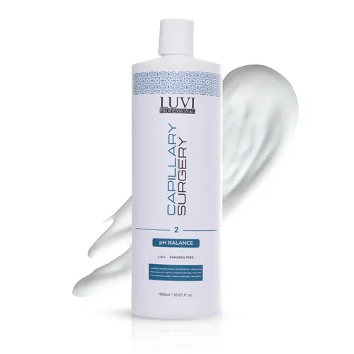 Vista 7 de Luvi Cirugia Capilar para el Cabello Sin Formol, B-tox Capilar, de larga duración, antiencrespamiento, alisado, queratina brasileña 5 en 1, vegano