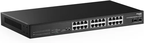 Vista 9 de MokerLink Switch Ethernet de 4 puertos 2.5G con SFP 2x10G, 4 puertos Base-T de 2.5G compatibles con 10/100/1000Mbps, conmutador de red sin
