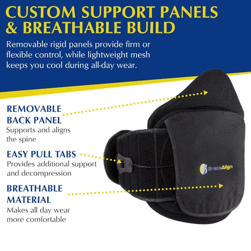 Vista 3 de VertebrAlign LSO - Soporte lumbar para espalda con extensión de tamaño grande, alivio bariátrico para hernia de disco abultado, ciática, estenosis