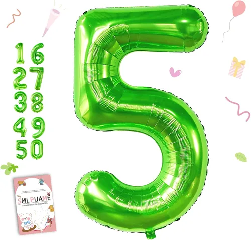 Vista 43 de Smlpuame - Globos grandes de 40 pulgadas de números del 0 al 9, globos numéricos para decoración de fiesta de cumpleaños, globos de helio