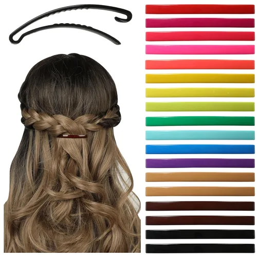 Pasadores de pelo pequeños de plástico para peinar, abrazaderas decorativas para medio recogido y cola de caballo, para niñas, mujeres con cabello