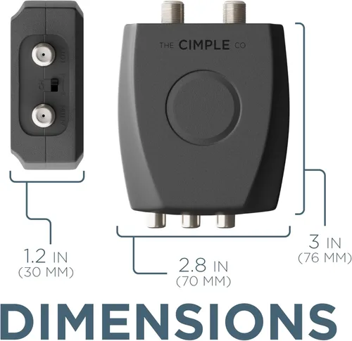 Vista 7 de THE CIMPLE CO Modulador RF - RCA compuesto a RF coaxial - Convierte señales de definición estándar en coaxial, incluye cable AV