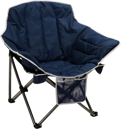 Vista 11 de SUNNYFEEL Silla de campamento de gran tamaño, silla plegable con platillo de luna, cojín acolchado, resistente para adultos, 500 libras, silla