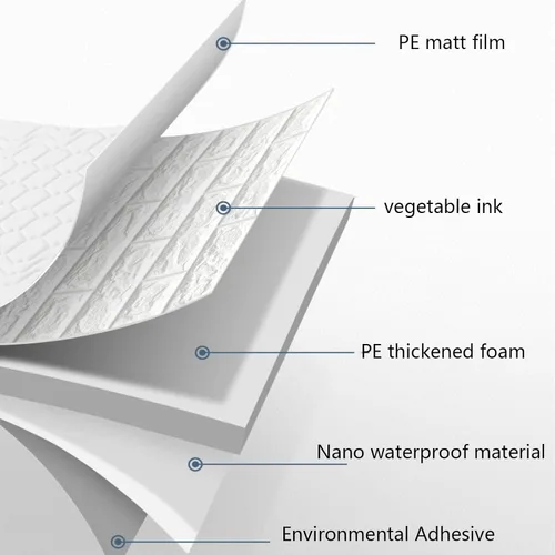 Vista 3 de Paneles de pared 3D impermeables para despegar y pegar, para cocina, baño, sala de estar, papel tapiz autoadhesivo con textura sintética extraíble