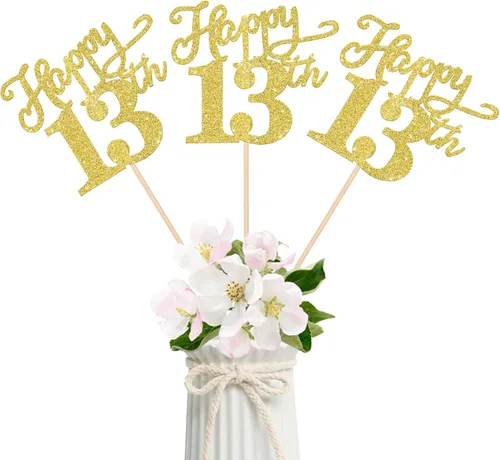 Vista 40 de Rsstarxi Paquete de 12 palitos de centro de mesa de cumpleaños número 50 para decoración de mesa de cumpleaños 50 para hombre, decoración de mesa