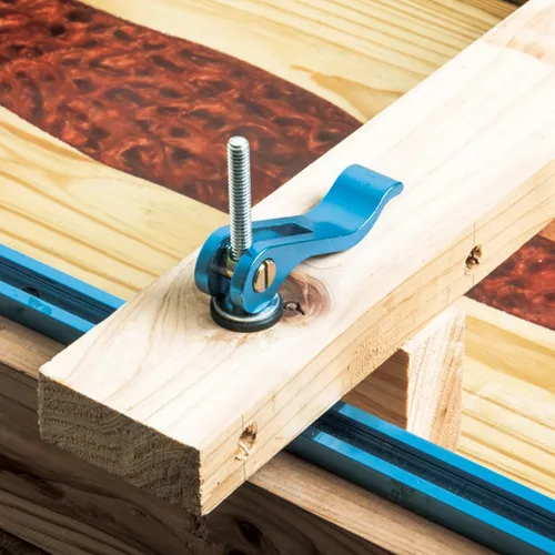 Vista 6 de POWERTEC 2 unidades, abrazadera de leva de 1/4"-20, abrazadera de palanca con pernos de riel en T de 3", abrazadera de riel en T para prensa