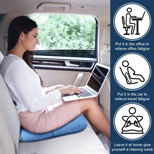 Vista 6 de Menkxi 3 Pack Donut Pillow Tailbone Pain Relief Seat Cushion Bed Sores Butt Donut Pillow Anti Decubitus Pad Breathable for Hemorrhoids After Surgery