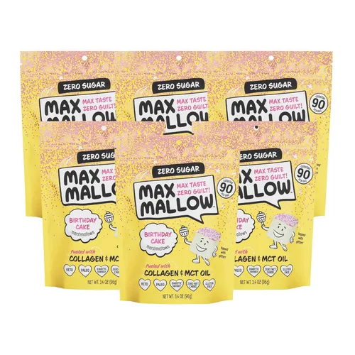 Vista 20 de Malvaviscos Sin Azúcar Max Mallow - Aptos para Keto, Perfectos para S'mores, Chocolate Caliente y Repostería con Snacks Sin Azúcar, S'mores Aceite