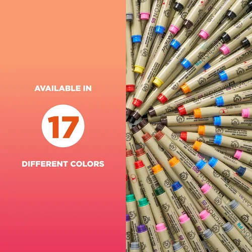 Vista 6 de SAKURA Pigma Micron Fineliner, punta 05, colores de archivo Ass't 30066, paquete de 8