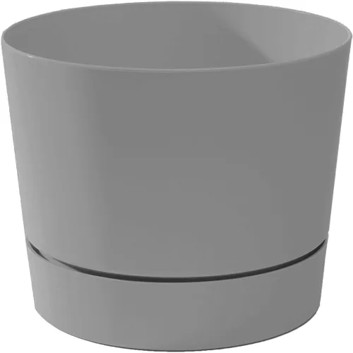 Vista 8 de Root & Vessel Majestic Mid-Century - Maceta cilíndrica moderna de perfil bajo, color negro mate, 10.5 pulgadas