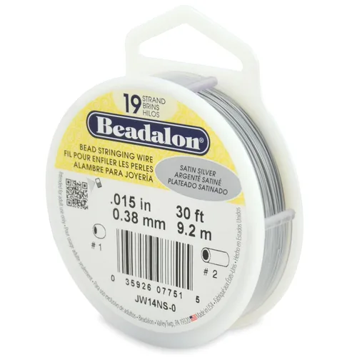 Vista 36 de Beadalon - Alambre para collar de cuentas de acero inoxidable (19 hilos, 0,25 mm, brillante, 31 m)
