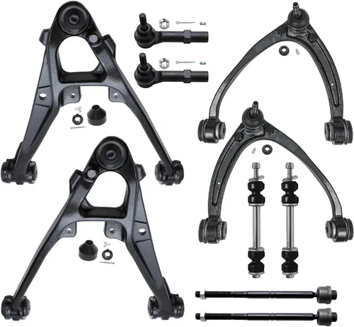 Vista 123 de Detroit Axle - Kit de suspensión de 10 piezas para Nissan Frontier Xterra Pathfinder 2005-2012, 4 brazos de control superiores inferiores